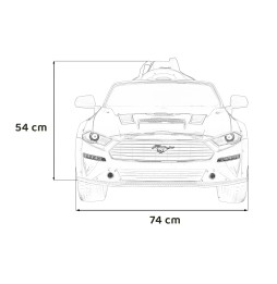 Autko Ford Mustang GT dla dzieci - biały z LED