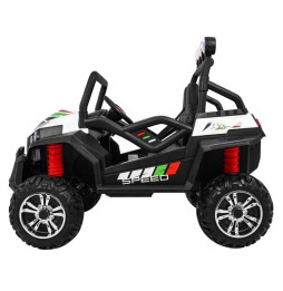 Buggy Grand Lift copii alb 4x4 telecomandă radio mp3