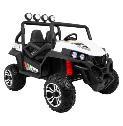 Buggy Grand Lift copii alb 4x4 telecomandă radio mp3