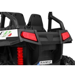 Buggy Grand Lift copii alb 4x4 telecomandă radio mp3