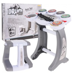 Electronic Drum Set for Kids with 5 Pads and Stool