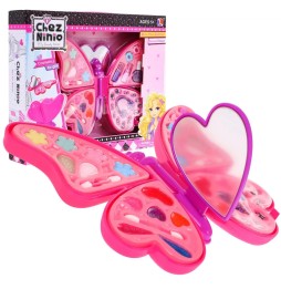 Set de cosmetice fluture roz pentru copii 5+