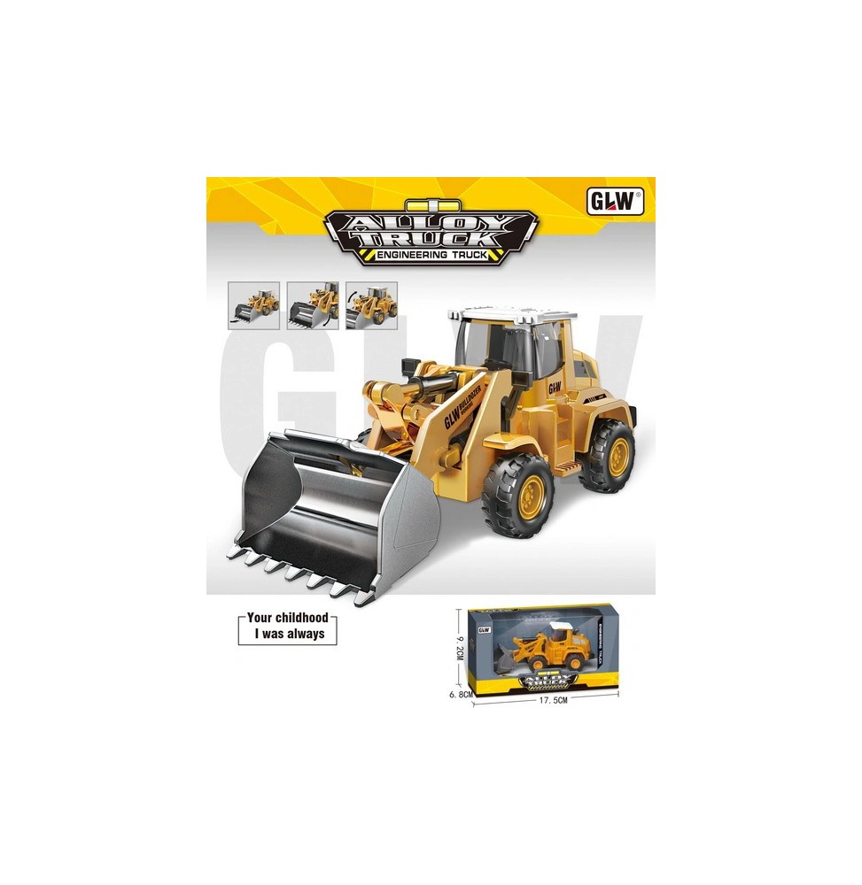 GLW Bulldozer for Kids with Metal Bucket and Tires