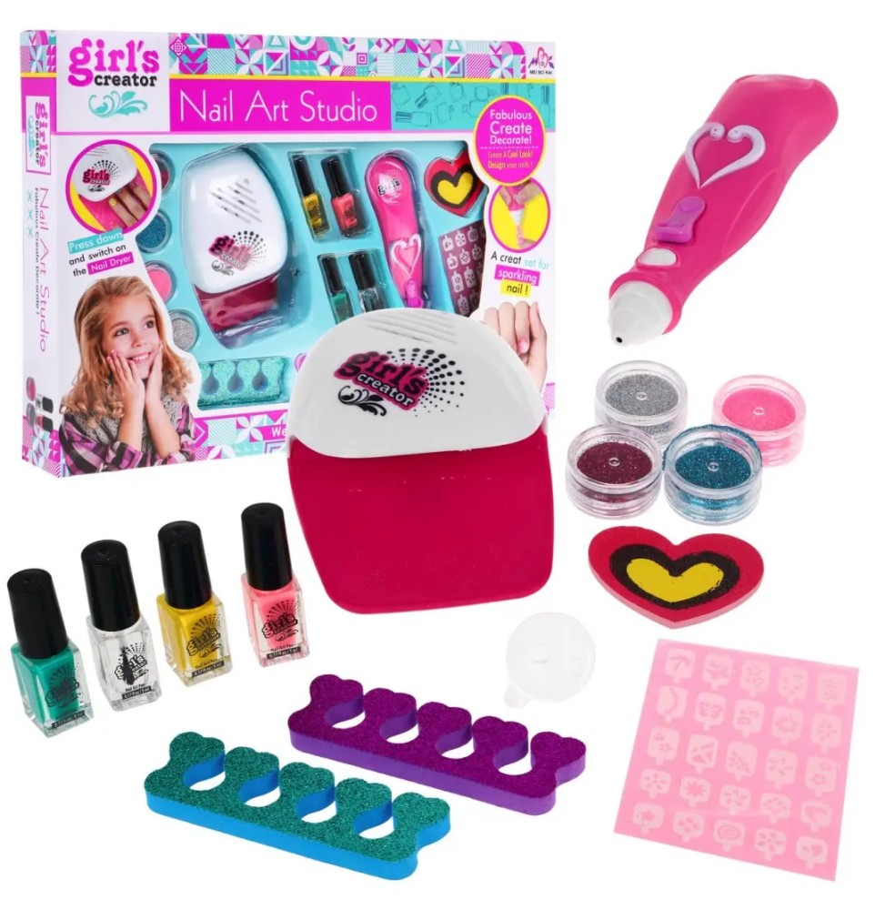 Children's Nail Kit - Glitter Machine and Dryer