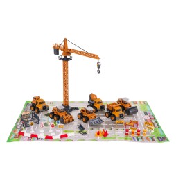 Set 6 vehicule metalice de construcție pentru copii 3+