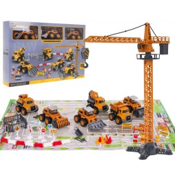 Set 6 vehicule metalice de construcție pentru copii 3+