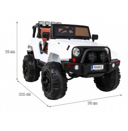 Mașină electrică pentru copii - jeep alb