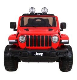 Jeep wrangler rubicon dla dzieci czerwony z pilotem