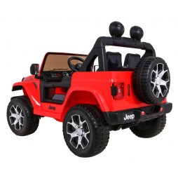 Jeep wrangler rubicon dla dzieci czerwony z pilotem