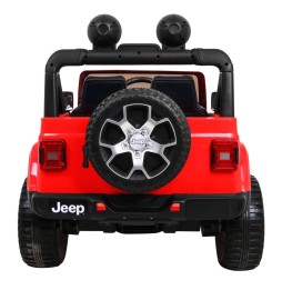 Jeep wrangler rubicon dla dzieci czerwony z pilotem