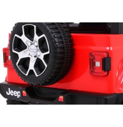 Jeep wrangler rubicon dla dzieci czerwony z pilotem