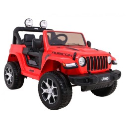 Jeep wrangler rubicon dla dzieci czerwony z pilotem