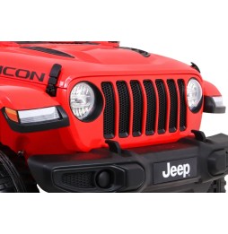 Jeep wrangler rubicon dla dzieci czerwony z pilotem