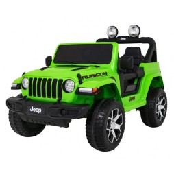 Jeep Wrangler Rubicon dla dzieci z pilotem, mp3, zielony