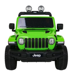 Jeep Wrangler Rubicon dla dzieci z pilotem, mp3, zielony