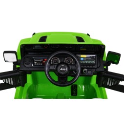 Jeep Wrangler Rubicon dla dzieci z pilotem, mp3, zielony