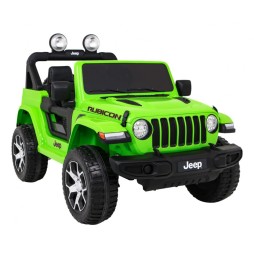 Jeep Wrangler Rubicon dla dzieci z pilotem, mp3, zielony