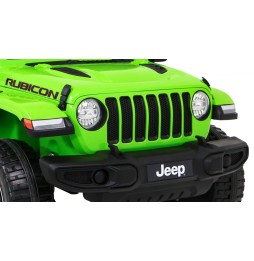 Jeep Wrangler Rubicon dla dzieci z pilotem, mp3, zielony