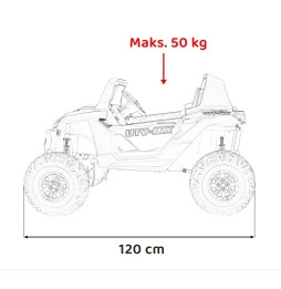 Pojazd buggy utv-mx 2000n różowy dla dzieci