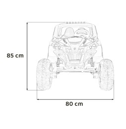 Pojazd buggy utv-mx 2000n różowy dla dzieci