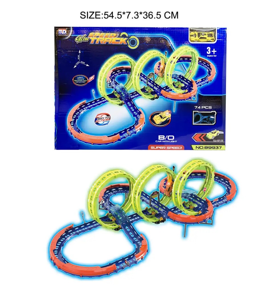 Extreme Racing Track for Kids 3+ with LED Car