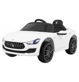 Kids Maserati Ghibli - White with Remote and LED