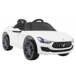 Kids Maserati Ghibli - White with Remote and LED