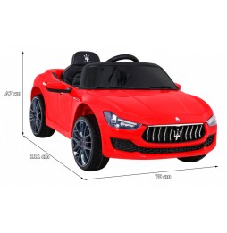 Maserati Ghibli Kids Car - Red with Remote and MP3