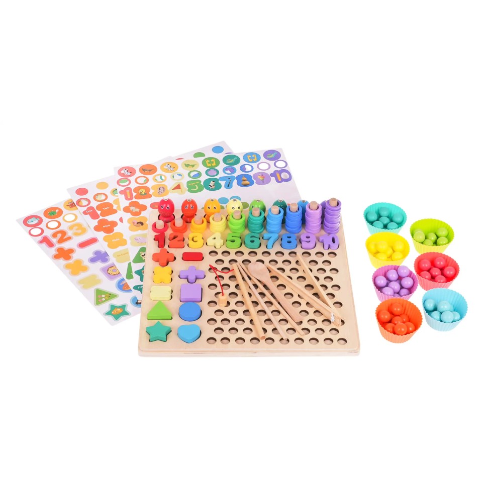 Wooden Educational Game Set for Kids 3+