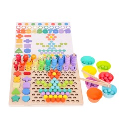 Wooden Educational Game Set for Kids 3+