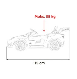 Pojazd maserati mc20 gt2 żółty dla dzieci