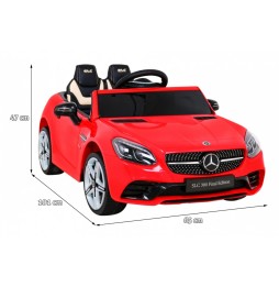 Mercedes benz slc300 auto dla dzieci czerwony mp3 dźwięki