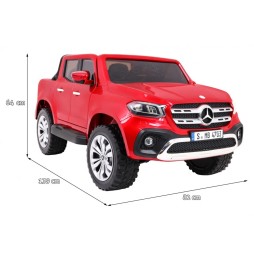 Mercedes Benz X-Class dla dzieci - czerwony z pilotem i 4x4