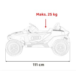 Audi RSQ E-TRON szary z pilotem 2.4 GHz dla dzieci