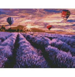 Diamond Mosaic Lavender 40x50 Canvas with Gems