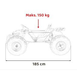 Pojazd general 63 różowy dla dzieci z silnikiem 800w