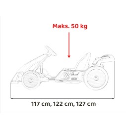 Audi Go-Kart with Drift Function - White