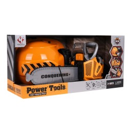 Kids Interactive Chainsaw with Helmet and Flashlight