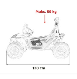 Vehicul buggy FASTER albastru pentru copii - jucărie 4x4