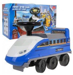 2-in-1 Interactive Police Ride-On Toy for Kids