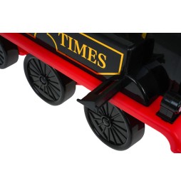 Retro Train Ride-On Toy for Kids with Sounds and Lights