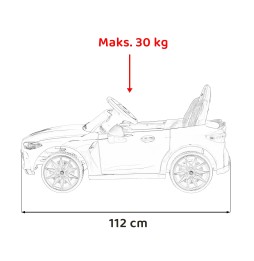 Pojazd BMW M4 żółty dla dzieci z pilotem i LED