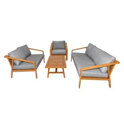 Aluminum Garden Furniture Set with Sofas and Chair