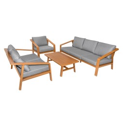 Aluminum Garden Furniture Set with Sofas and Chair