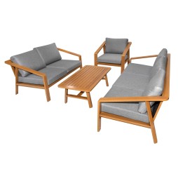 Aluminum Garden Furniture Set with Sofas and Chair