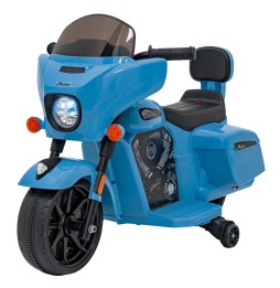 Vehicul chopper indian albastru cu motor de 35W