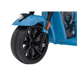 Vehicul chopper indian albastru cu motor de 35W