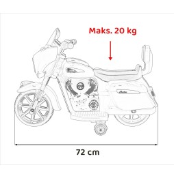 Vehicul chopper roz INDIAN pentru copii - 35W