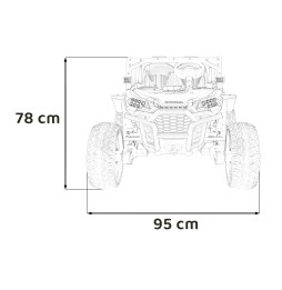 Vehicul off-road honda talon 4x4 roz pentru copii