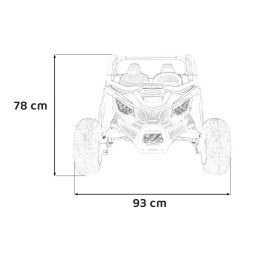 Buggy SR SUPER 66 dla dzieci - żółty, zabawka elektryczna